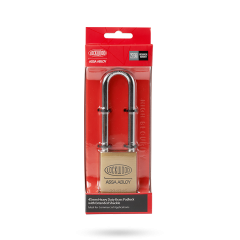 334B 45MM BRASS BODY PADLOCK 90MM BORON STEEL 8.7MM DIAMETER SHACKLE - NDP No Finish