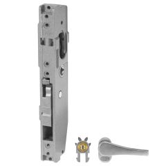 3540 - SHORT BACKSET MORTICE D/LOCK & CYL MOUNTED ESCAPE TURN LH (FAB) Satin Chrome