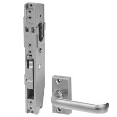 3540 - SHORT BACKSET MORTICE DEADLOCK & 90 DEG LEVER RH (FAB) Satin Chrome