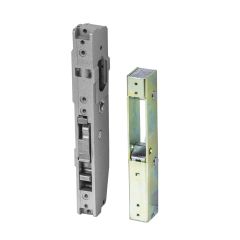 3541 - SHORT B'SET SLIDING DR LOCK & STRIKE NO CYLINDER (FAB) Satin Chrome
