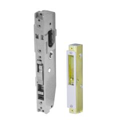 3541 - SHORT B'SET SLIDING DR LOCK NO CYLINDERS WITH STRIKE (FAB) Satin Chrome