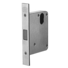3541 - SHORT B'SET SLIDING DR LOCK NO CYL & SECURITY STRIKE (FAB) Satin Chrome