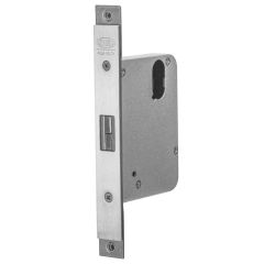 3573 MORTICE SLIDING DOOR LOCK WIDE STYLE ALUMINIUM FIXING 60mm BACKSET Satin Chrome