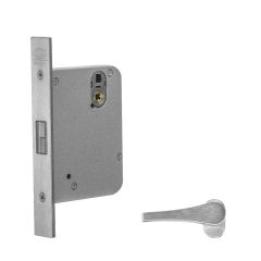 3573 MORTICE ESCAPE SLIDING DOOR LOCK 60mm BACKSET RIGHT HAND Satin Chrome