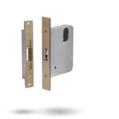 3573 MORTICE SLIDING DOOR LOCK WITH LATCHING STRIKE 60MM BACKSET Oil Rubbed Bronze