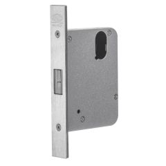 3573 - MORTICE SLIDING DOOR LOCK CYLINDER & TURN NO CYLINDER Satin Chrome