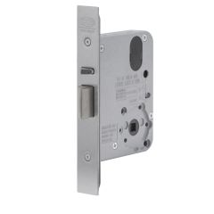 3577 - MORTICE DUAL CYLINDER ENTRY DEADLATCH NO CYLINDER Satin Chrome