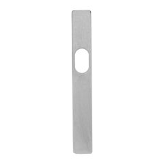 4600 SQUARE END PLATE WITH CYLINDER HOLE Satin Chrome