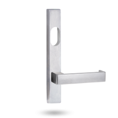 4601 SQUARE END PLATE WITH CYLINDER HOLE & 111 LEVER Satin Chrome