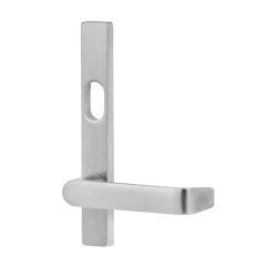 4601 SQUARE END PLATE WITH CYLINDER HOLE & 59 LEVER Satin Chrome