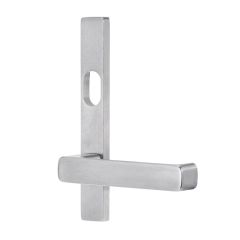 4601 SQUARE END PLATE WITH CYLINDER HOLE & 76 LEVER Satin Chrome