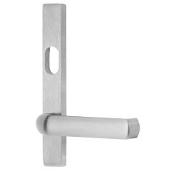 4601 SQUARE END PLATE WITH CYLINDER HOLE & 77 LEVER Satin Chrome