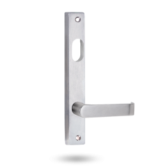 4701 SQUARE END PLATE WITH CYLINDER HOLE & 59 LEVER Satin Chrome