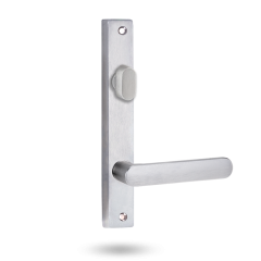 4704 INT SQUARE END PLATE WITH TURNKNOB & LEVER 106 Satin Chrome