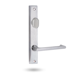 4704 INT SQUARE END PLATE WITH TURNKNOB & LEVER 118 Satin Chrome