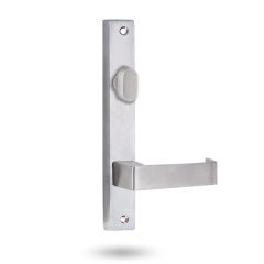 4704 SQUARE END PLATE WITH TURN & 90 LEVER Satin Chrome