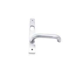 4708 SQUARE END PLATE AND FIXED 70 LEVER LH Satin Chrome