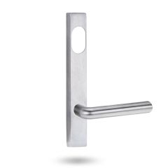 4801 EXT SQUARE END PLATE WITH CYLINDER HOLE & LEVER 104 Architectural Bronze