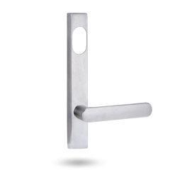 4801 SQUARE END PLATE WITH CYLINDER HOLE & 106 LEVER Satin Chrome