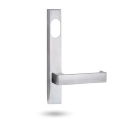 4801 SQUARE END PLATE WITH CYLINDER HOLE & 111 LEVER Satin Chrome