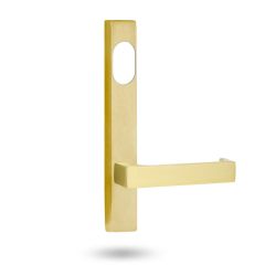 4801 SQUARE END PLATE WITH CYLINDER HOLE & 112 LEVER Aged Brass