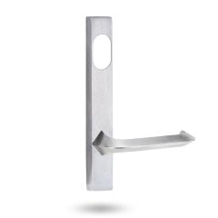 4801 SQUARE END PLATE WITH CYLINDER HOLE & 116 LEVER Satin Chrome