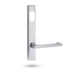 4801 SQUARE END PLATE WITH CYLINDER HOLE & 118 LEVER Satin Chrome