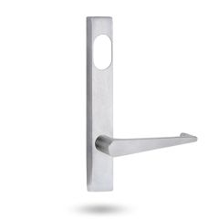 4801 SQUARE END PLATE WITH CYLINDER HOLE & 133 LEVER Satin Chrome