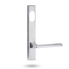 4801 SQUARE END PLATE WITH CYLINDER HOLE & 178 LEVER Satin Chrome