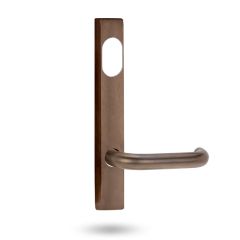 4801 SQUARE END PLATE WITH CYLINDER HOLE & 70 LEVER Architectural Bronze