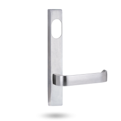 4801 SQUARE END PLATE WITH CYLINDER HOLE & 131 LEVER Satin Chrome
