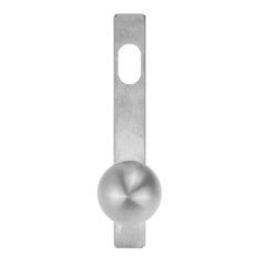 4801 SQUARE END PLATE WITH CYLINDER HOLE & 20 KNOB Satin Chrome