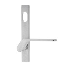 4801 SQUARE END PLATE WITH CYLINDER HOLE & 41 LEVER LH Satin Chrome