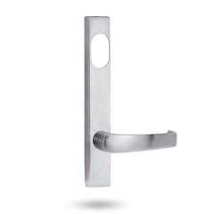4801 SQUARE END PLATE WITH CYLINDER HOLE & 47 LEVER LH Satin Chrome