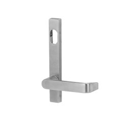 4801 SQUARE END PLATE WITH CYLINDER HOLE & 59 LEVER Satin Chrome