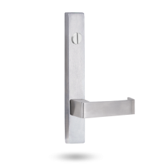 4803 SQUARE END PLATE WITH EMERGENCY TURN & 90 LEVER Satin Chrome