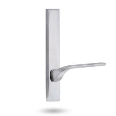 4805 SQUARE END PLATE WITH 122 LH LEVER Satin Chrome