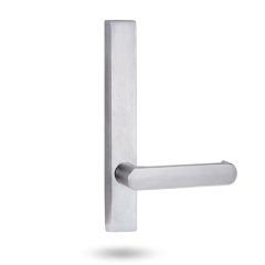 4809 EXT SQUARE END PLATE WITH FIXED LEVER 166 LH Satin Chrome