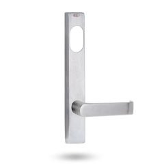 NZ4811 SQUARE END PLATE WITH LED LENS CYLINDER HOLE & NZ59 LEVER Satin Chrome