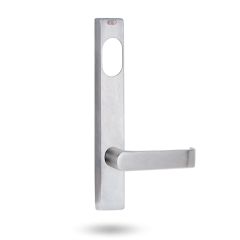 4811 SQUARE END PLATE WITH LED LENS CYLINDER HOLE &59 LEVER Satin Chrome