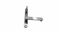 4812 SQUARE END PLATE WITH LED LENS & 70 LEVER Satin Chrome