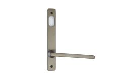 4901 INT SQUARE END PLATE WITH CYLINDER HOLE & LEVER 118 Satin Chrome