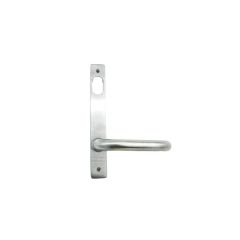 4901 SQUARE END PLATE WITH CYLINDER HOLE & 70 LEVER Satin Chrome