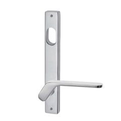 4901 SQUARE END PLATE WITH CYLINDER HOLE & 41 LEVER LH Satin Chrome