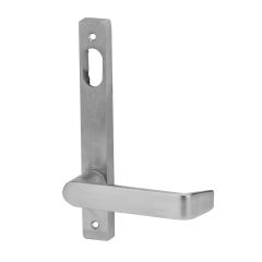 4901 SQUARE END PLATE WITH CYLINDER HOLE & 59 LEVER Satin Chrome