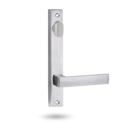 4904 SQUARE END PLATE WITH TURN & 101 LEVER Satin Chrome