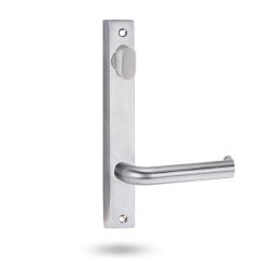 4904 SQUARE END PLATE WITH TURN & 102 LEVER Satin Chrome