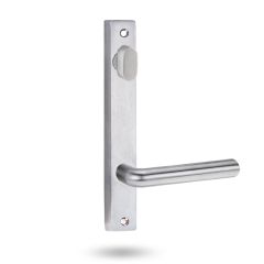 4904 SQUARE END PLATE WITH TURN & 104 LEVER Satin Chrome