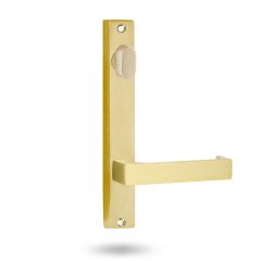 4904 SQUARE END PLATE WITH TURN & 112 LEVER Aged Brass
