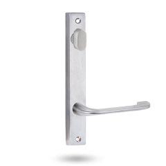 4904 SQUARE END PLATE WITH TURN & 115 LEVER Satin Chrome